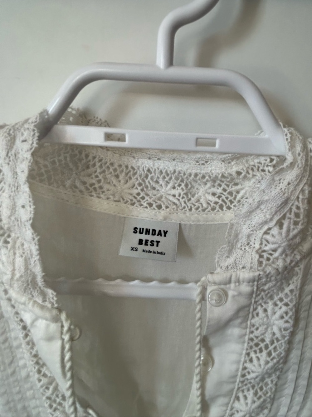 Sunday Best White Lace Tiered Mini Dress - Picture 3 of 12
